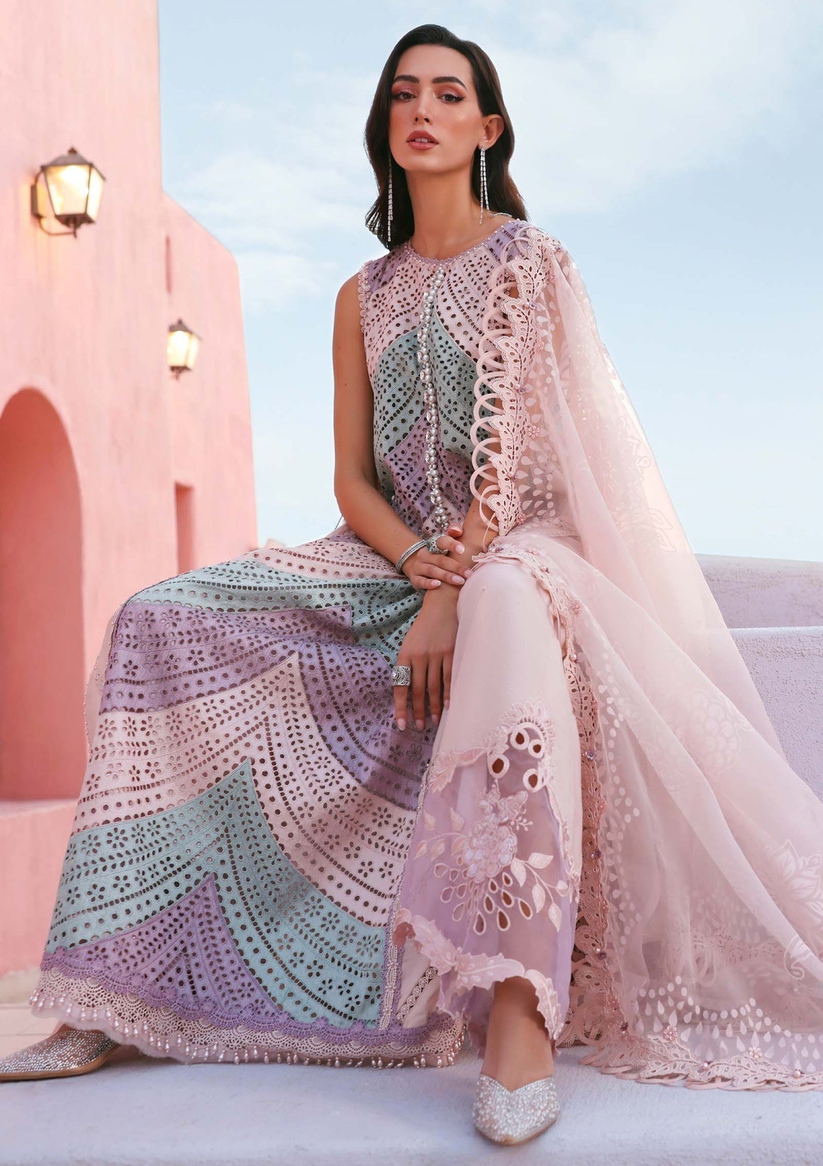 Maria.B Swiss Lawn Embroidered 3-Piece Artical