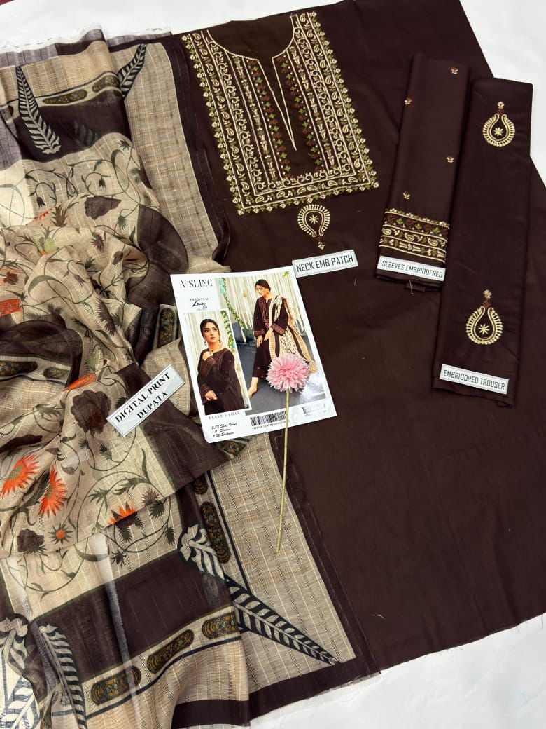 ASLING - Embroidered 3 Piece Unstitched Collection