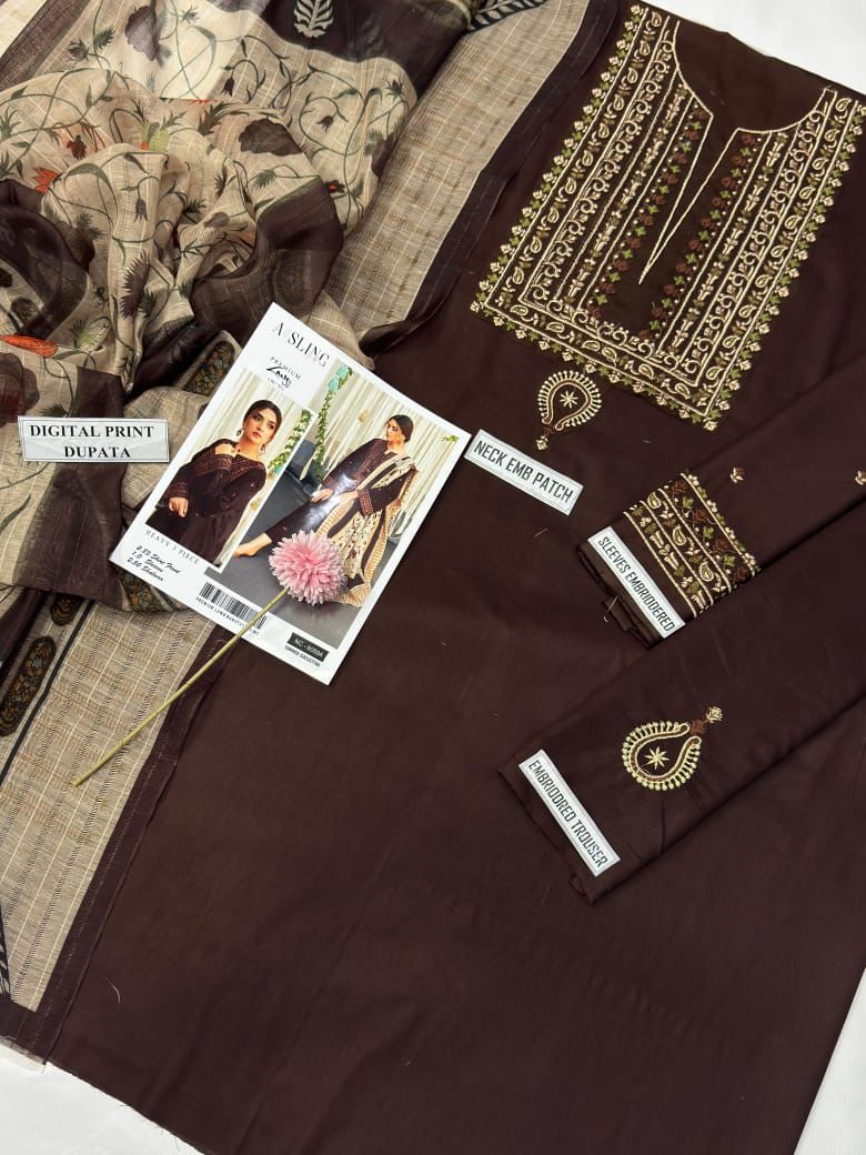 ASLING - Embroidered 3 Piece Unstitched Collection