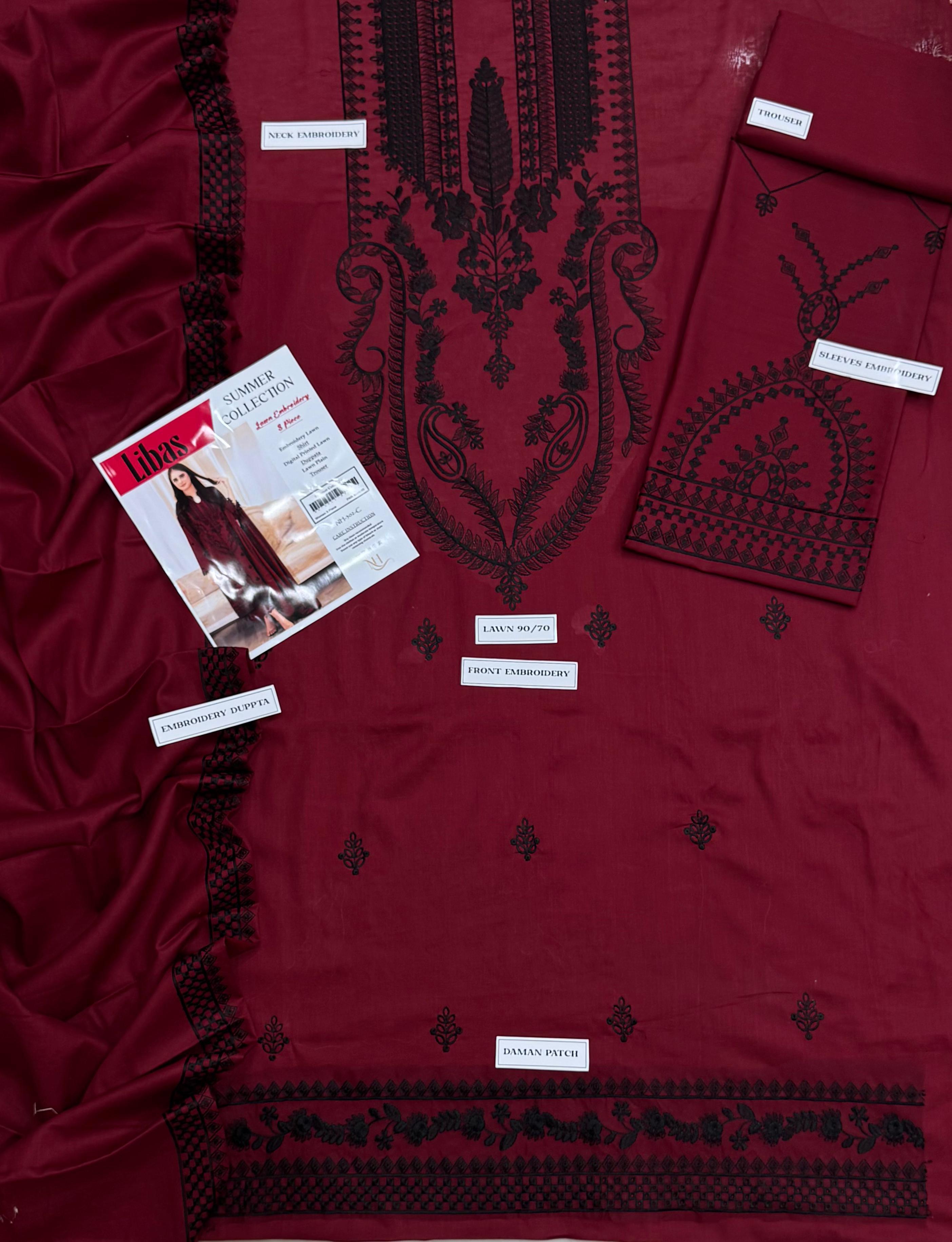LIBAS Lawn 3-Piece Embroidered Summer Collection